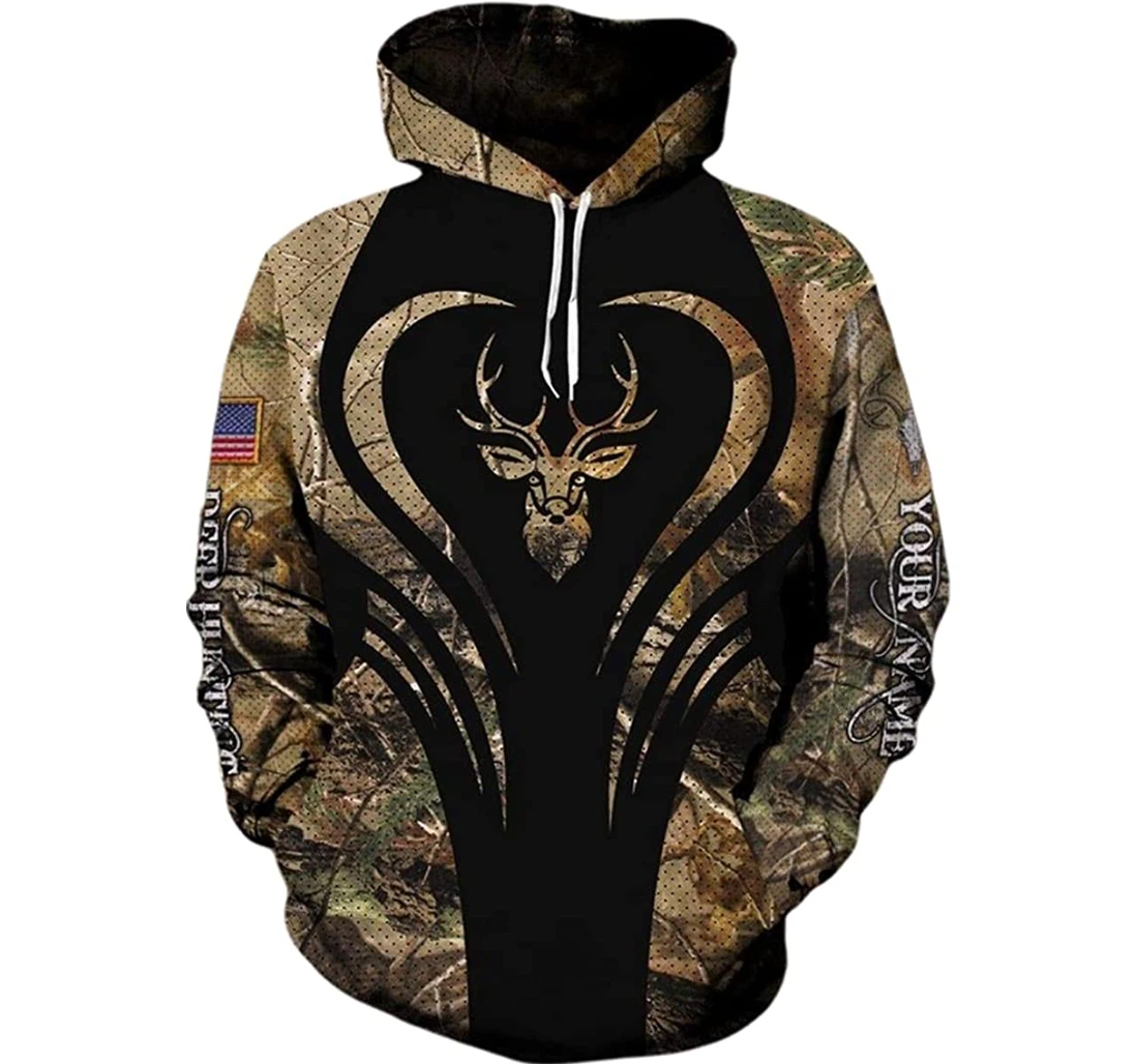 Personalized Name Hunting Country Girl Deer Hunter - 3D Printed Pullover Hoodie