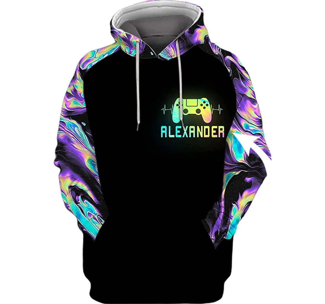 Personalized Name Gamer I'm A Gamer Not Because I Don't Have A Life - 3D Printed Pullover Hoodie