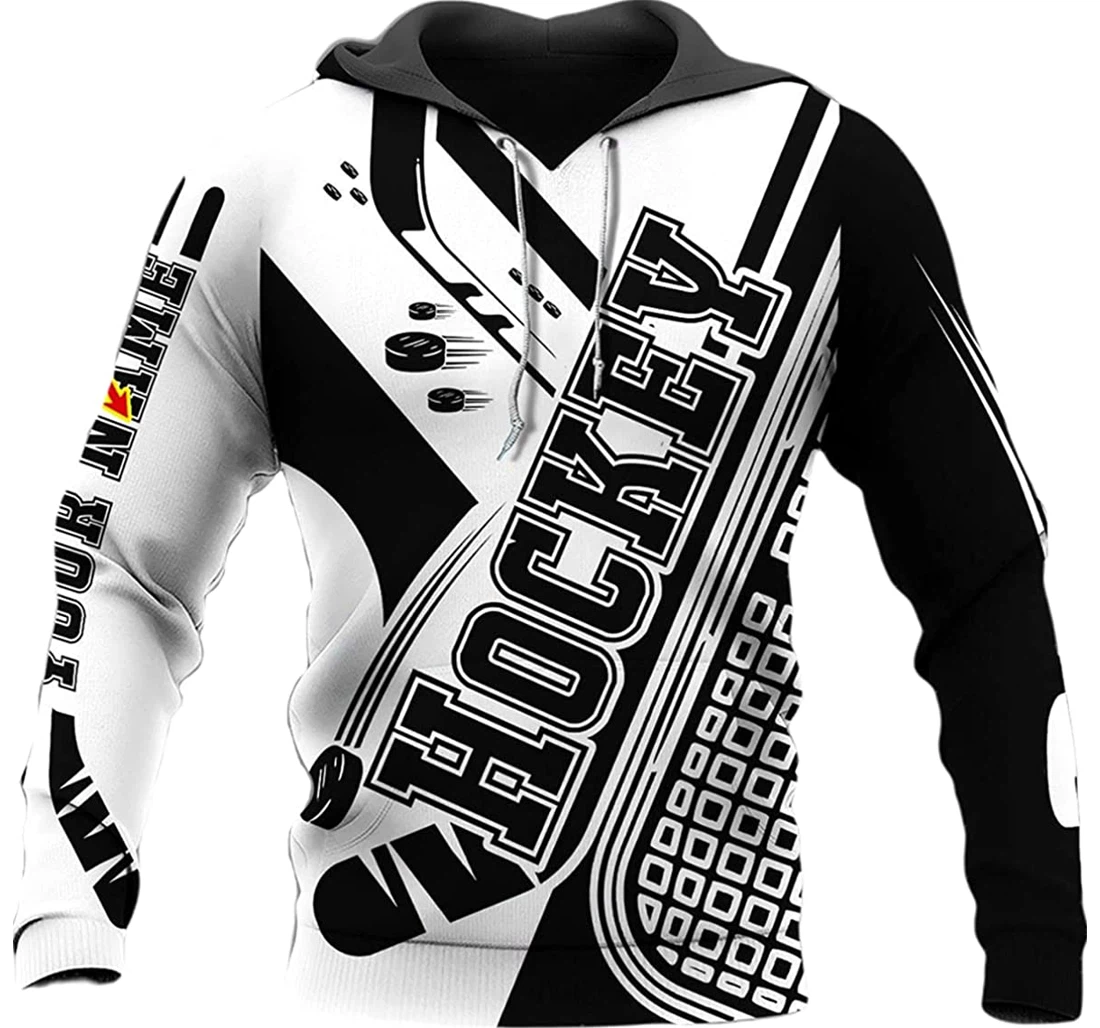 Personalized Name Love Hockey - 3D Printed Pullover Hoodie