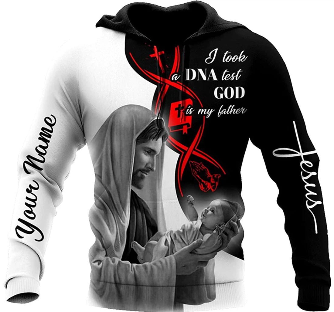 Personalized Name I Took Dna Test God Is My Father - 3D Printed Pullover Hoodie