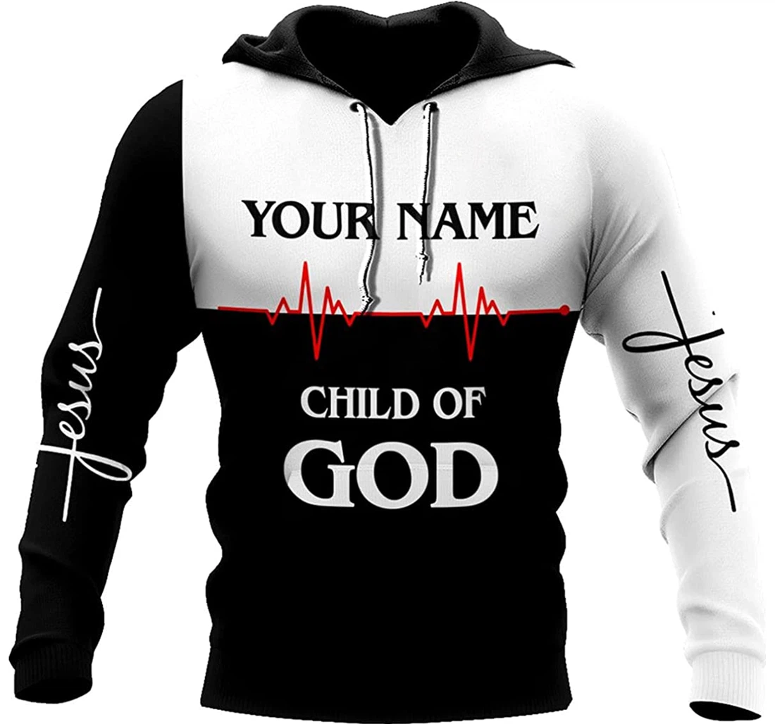 Personalized Name Jesus Child Of God - 3D Printed Pullover Hoodie