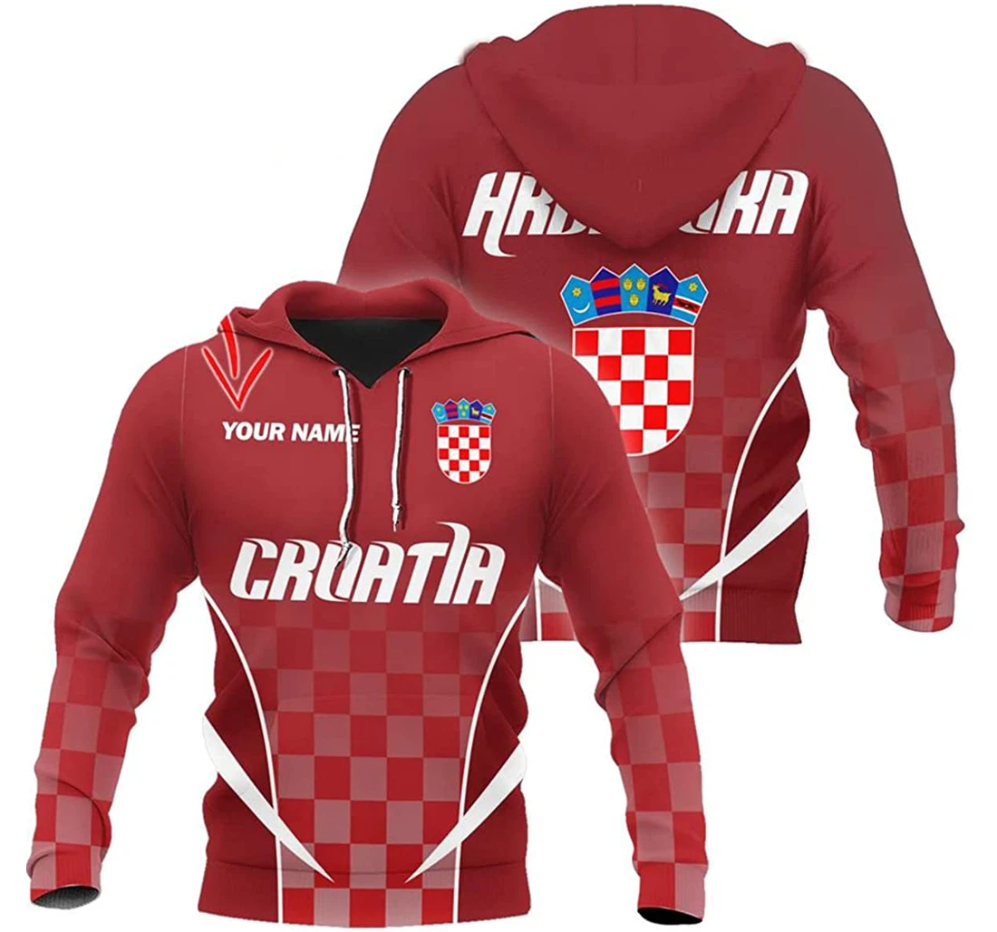 Personalized Name Croatia Active Special - 3D Printed Pullover Hoodie