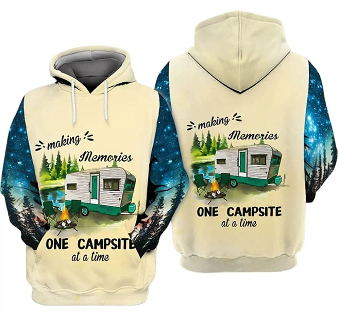 Making Memories One Campsite At A Time - Mitru - 3D Printed Pullover Hoodie