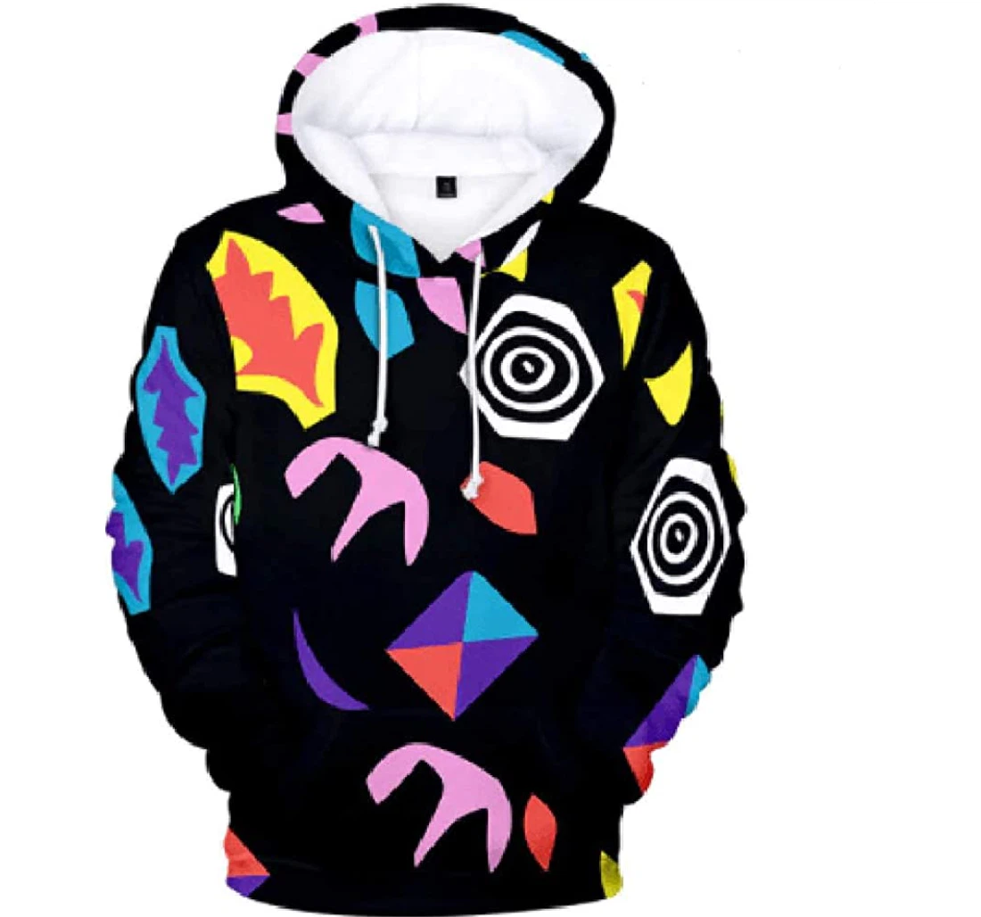 Candy Irregular Graphic - 3D Printed Pullover Hoodie