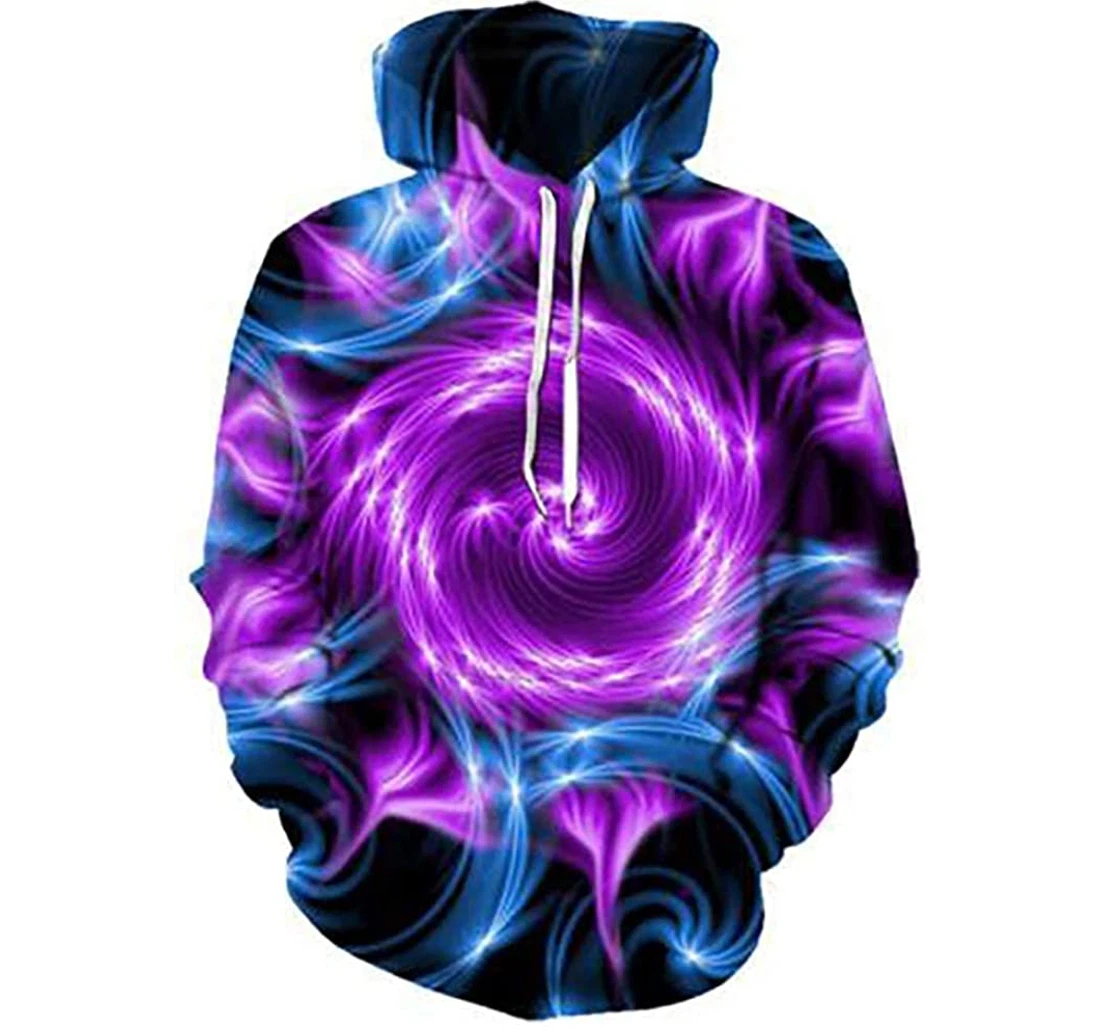 Purple Vortex - 3D Printed Pullover Hoodie