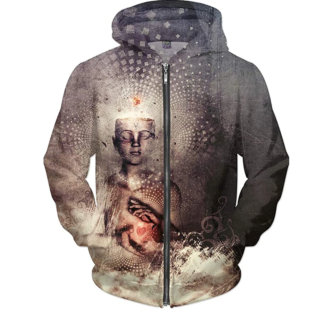 Buddha Forever Can Be - 3D Printed Pullover Hoodie