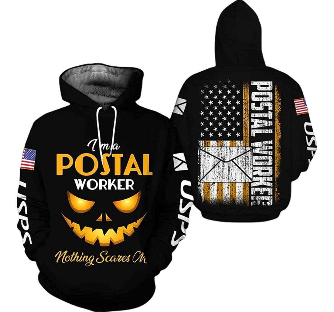 Proud Postal Worker Make No Mistake My Personality U.s Colorful Feather S - And - 3D Printed Pullover Hoodie