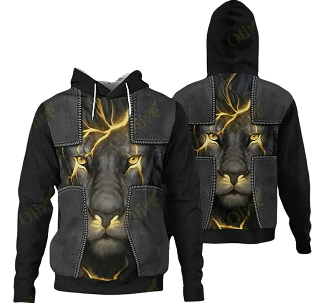 Jesus - The Lion King Pattern - 3D Printed Pullover Hoodie