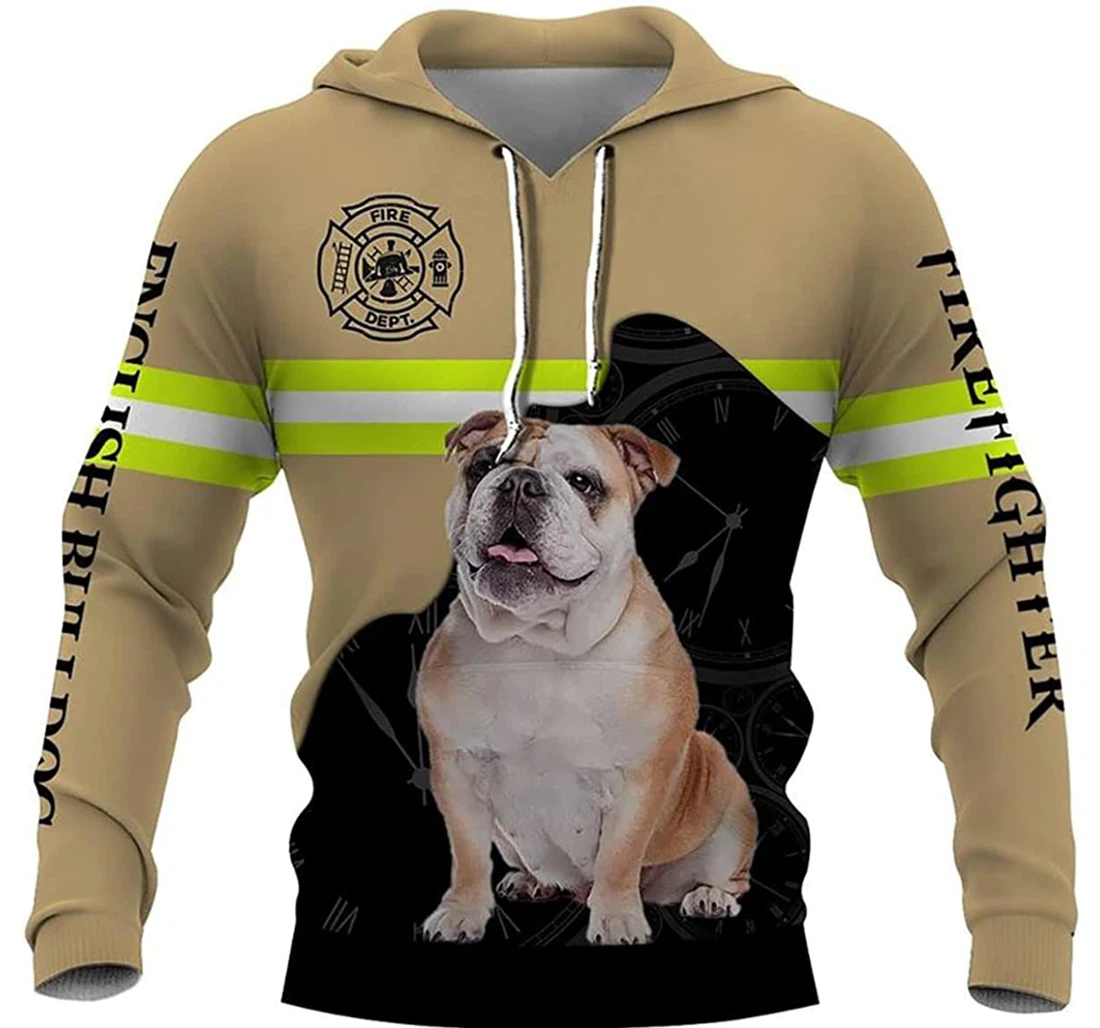 Pug Firefighter If They Sent Us To Hell - 3D Printed Pullover Hoodie