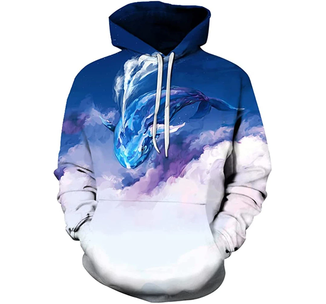 Men's Youth Fashion Graphic Animal With Large Pockets - 3D Printed Pullover Hoodie