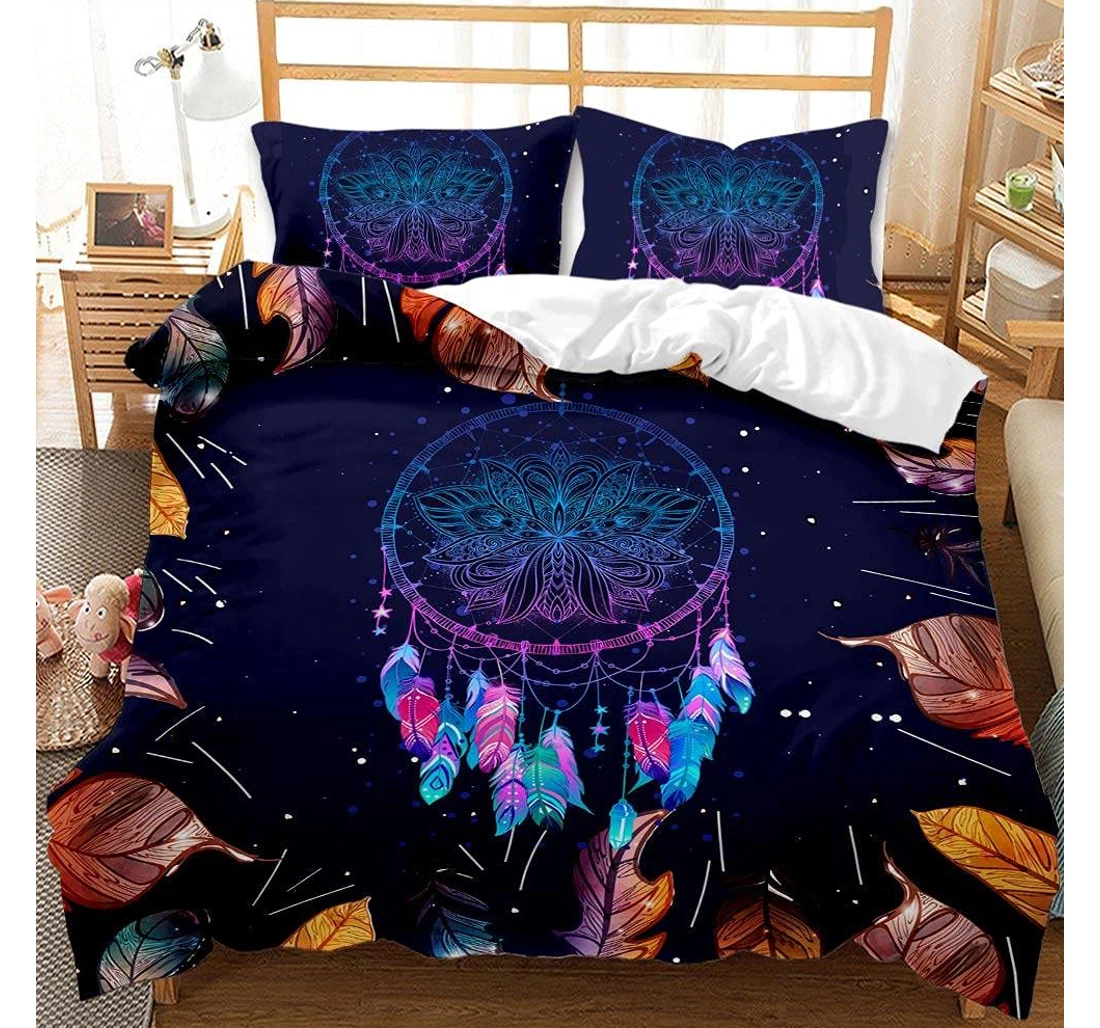 Bedding Set - Dream Catcher Black Included 1 Ultra Soft Duvet Cover or Quilt and 2 Lightweight Breathe Pillowcases