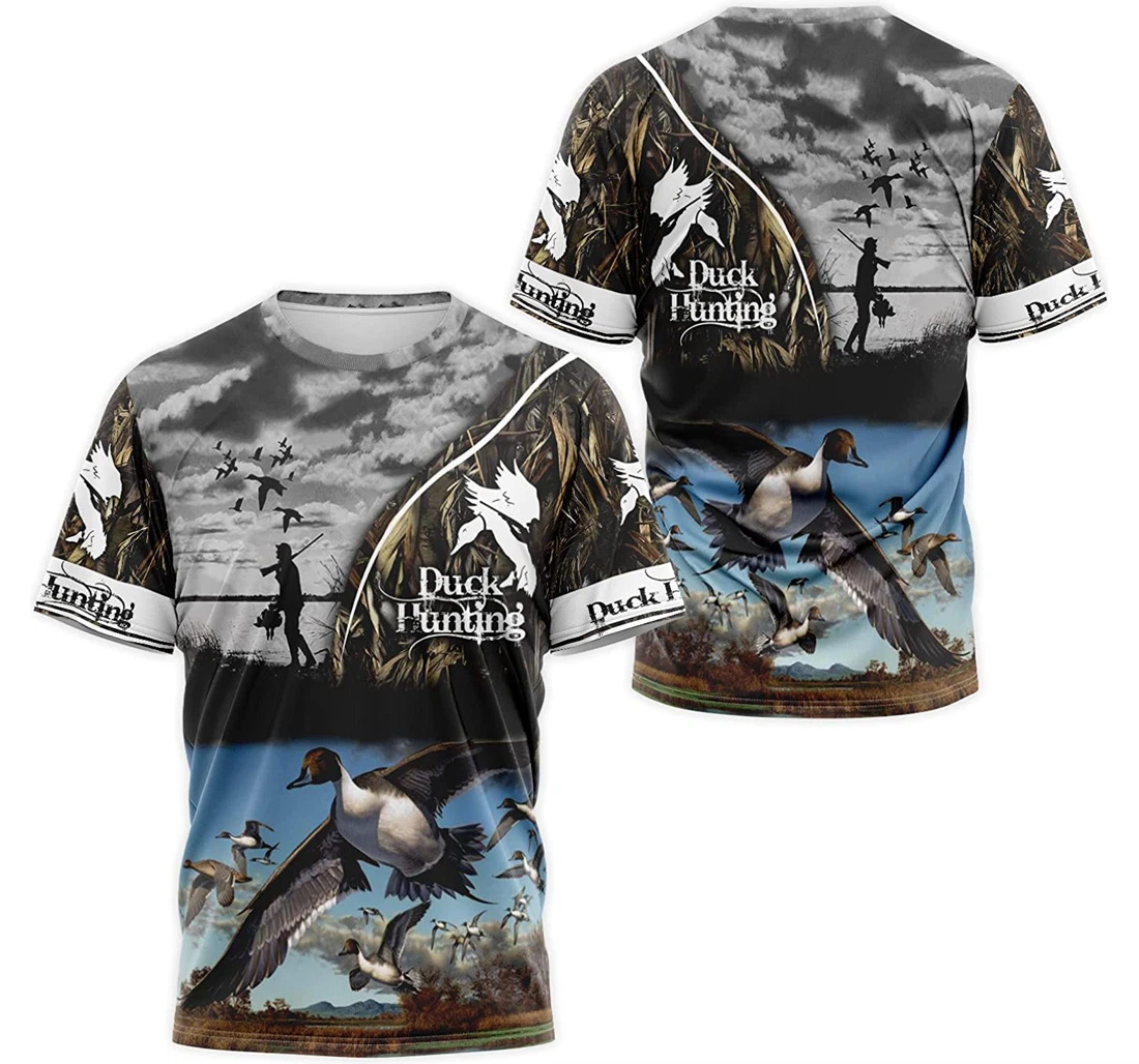 T-Shirt, Hoodie - Mallard Duck Hunting Leaves Camo 3D Printed