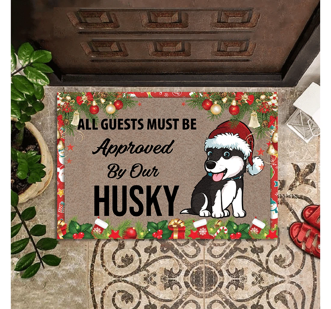 Husky Christmas Doormat