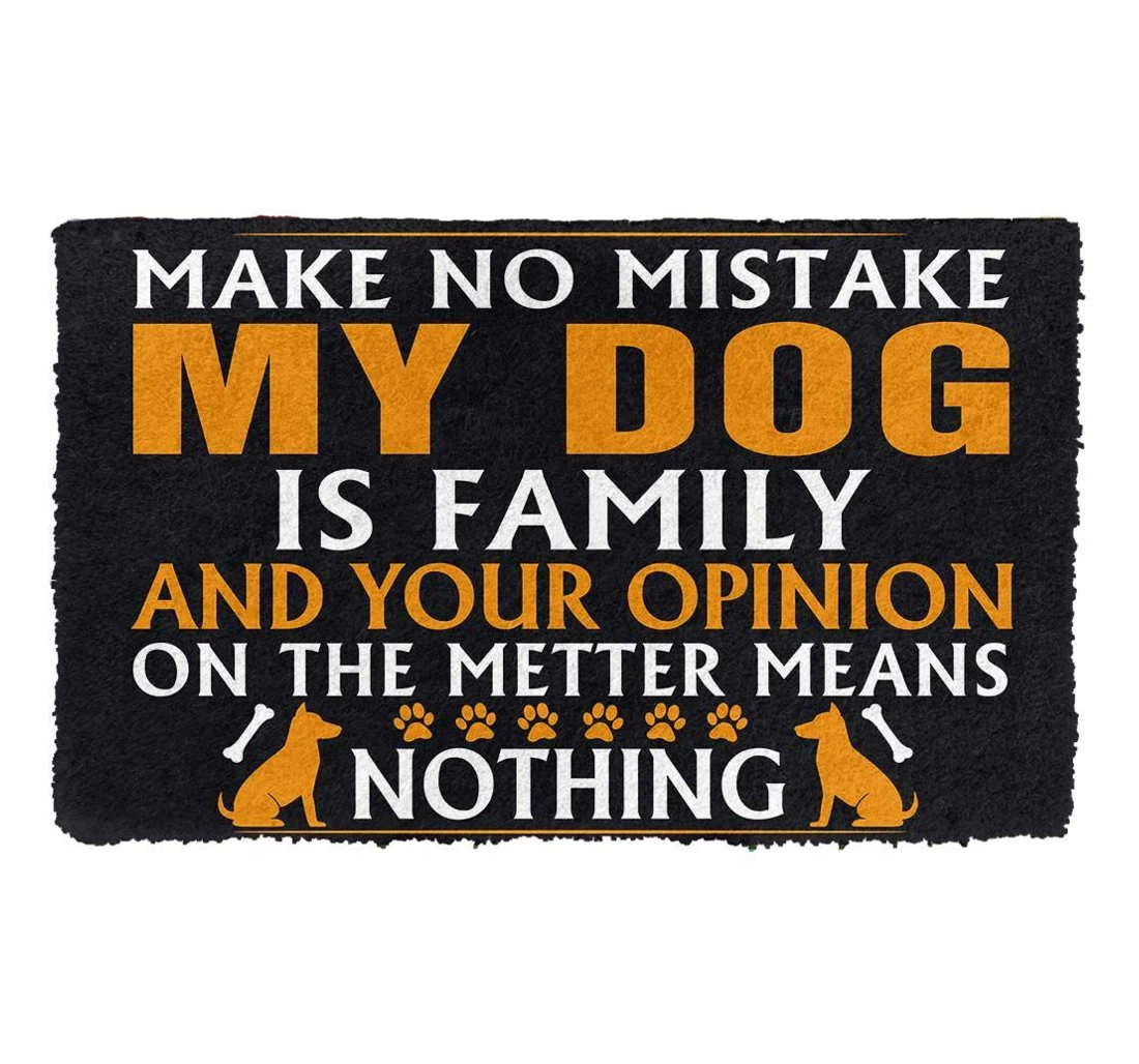 3d My Dog Is My Family Custom Doormat