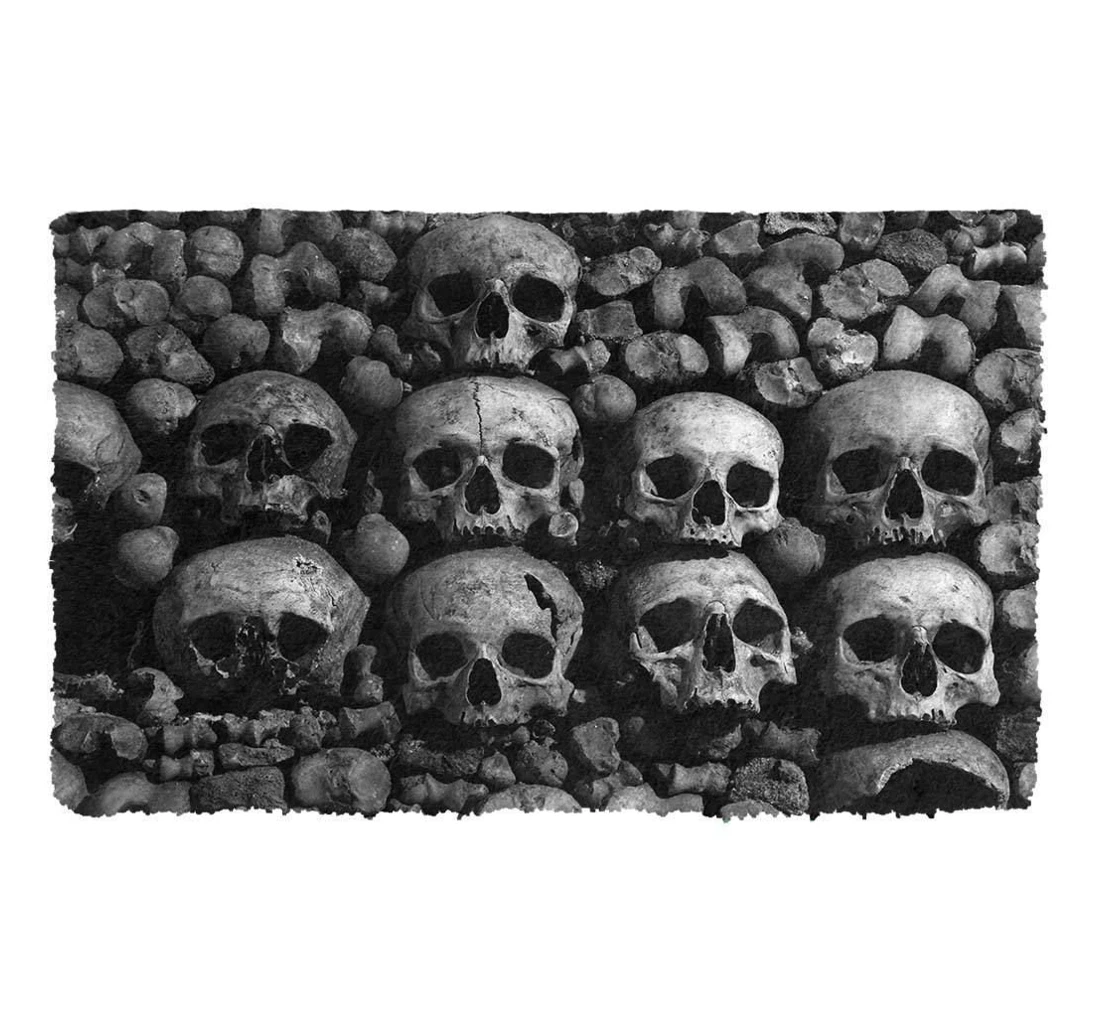 3d Skulls Doormat