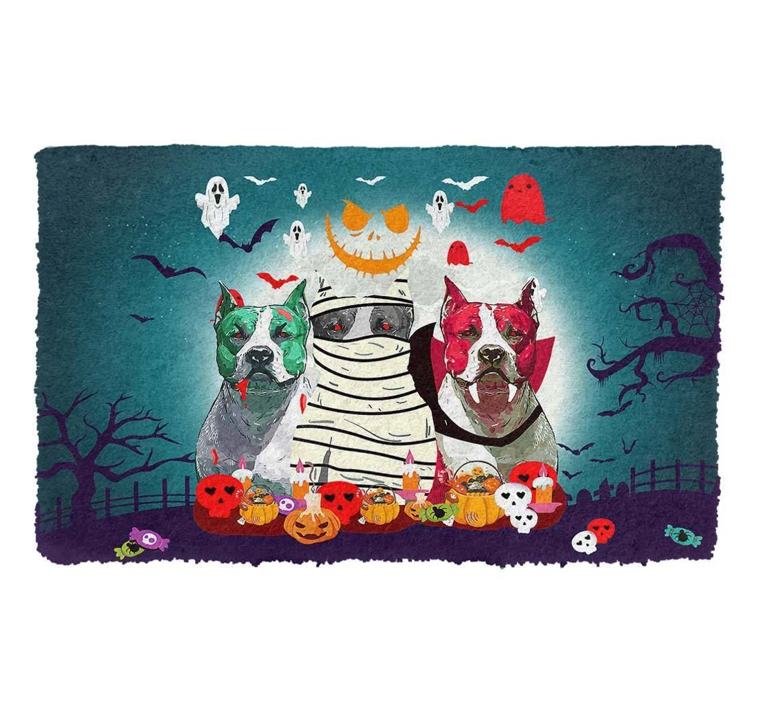 3d Halloween Bulldogs Doormat