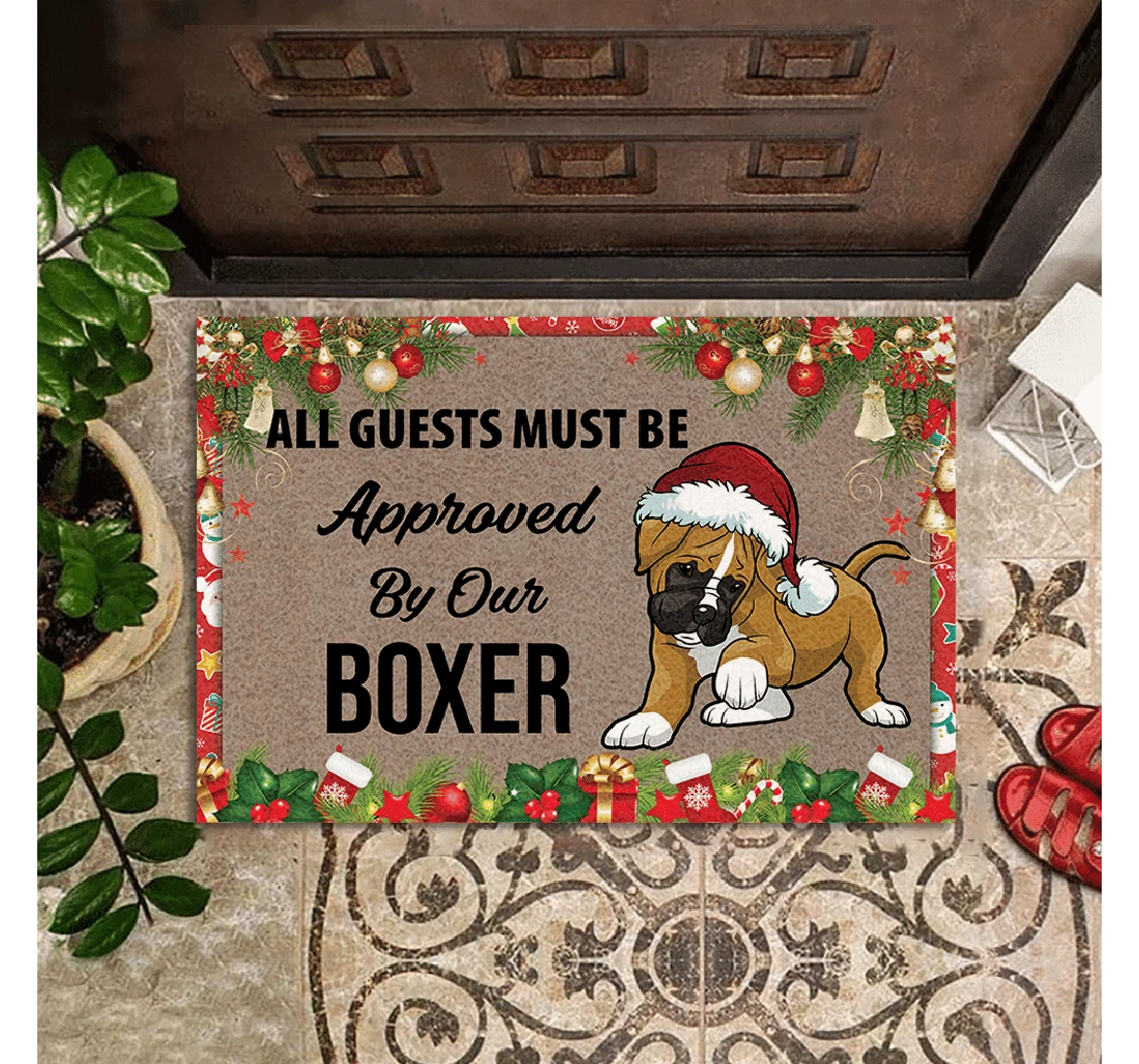 Boxer Christmas Doormat