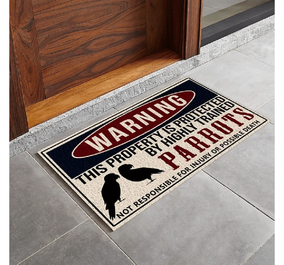 Parrot Warning Doormat