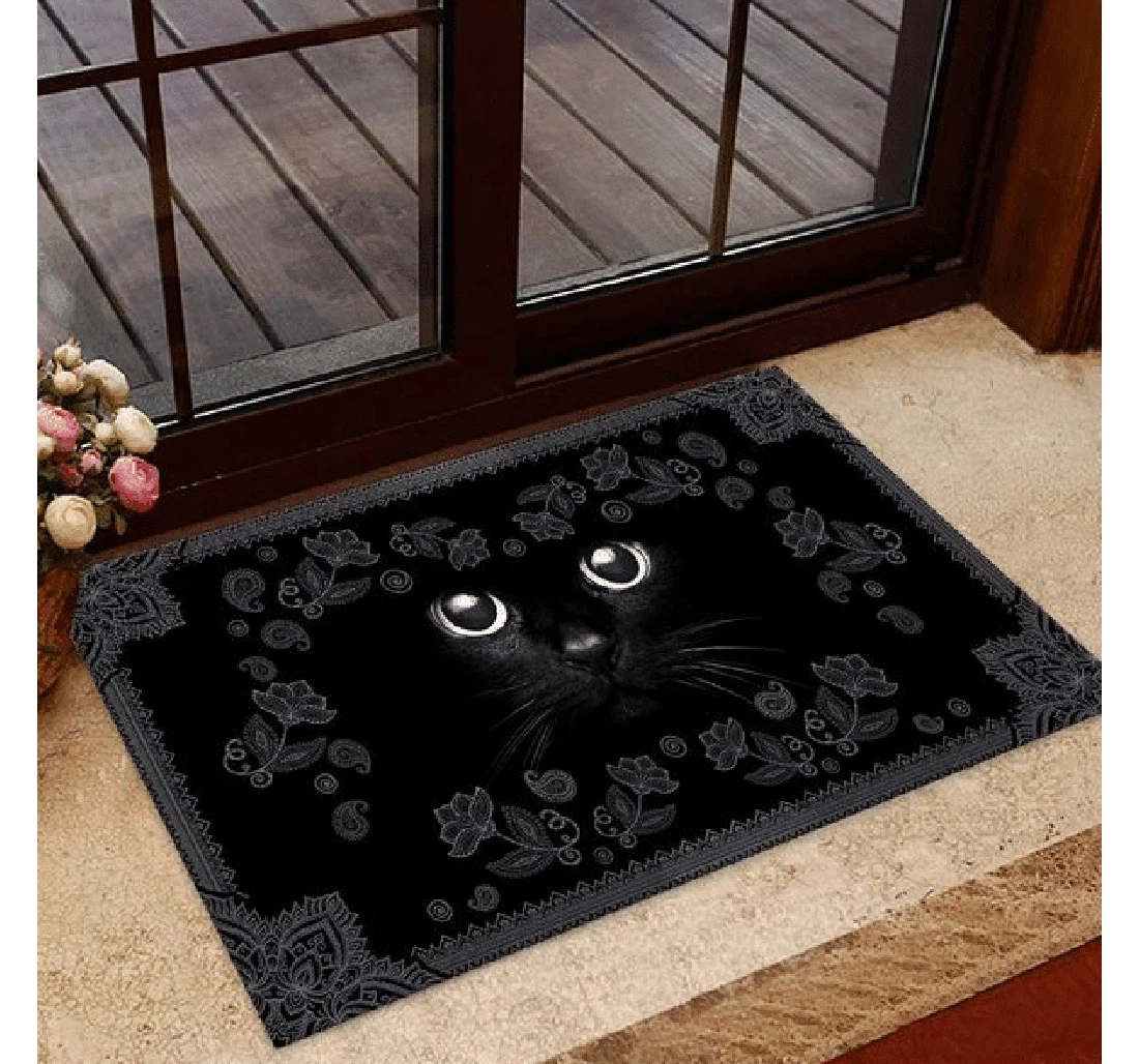 Black Cat Doormat