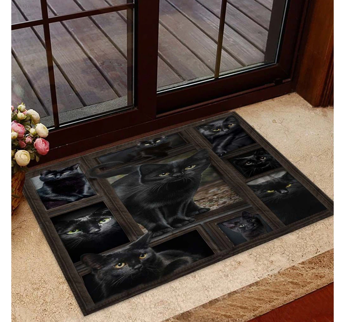 Black Cat Doormat