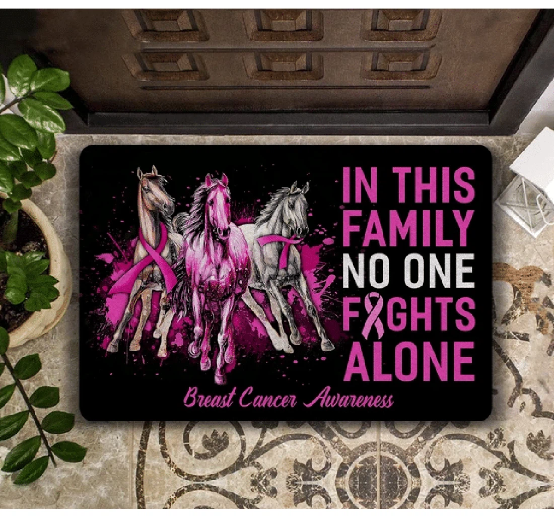 Horse Breast Cancer Doormat