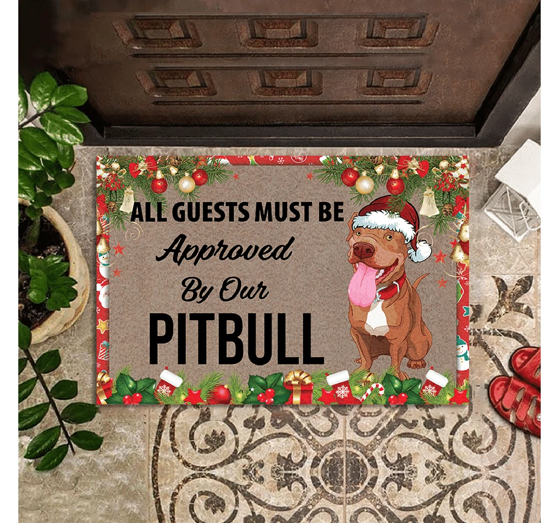 Pitbull Christmas Doormat