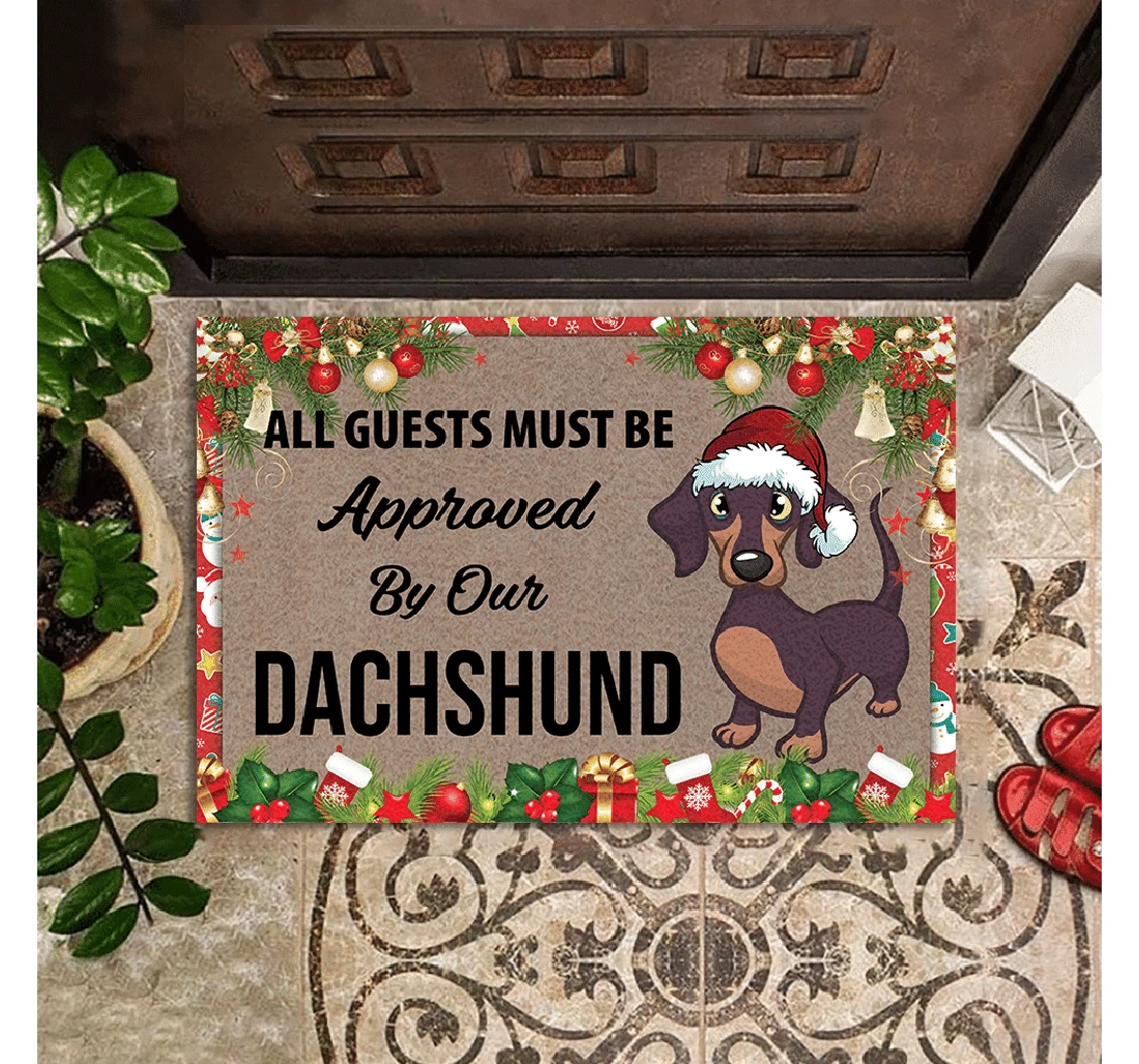 Dachshund Christmas Doormat