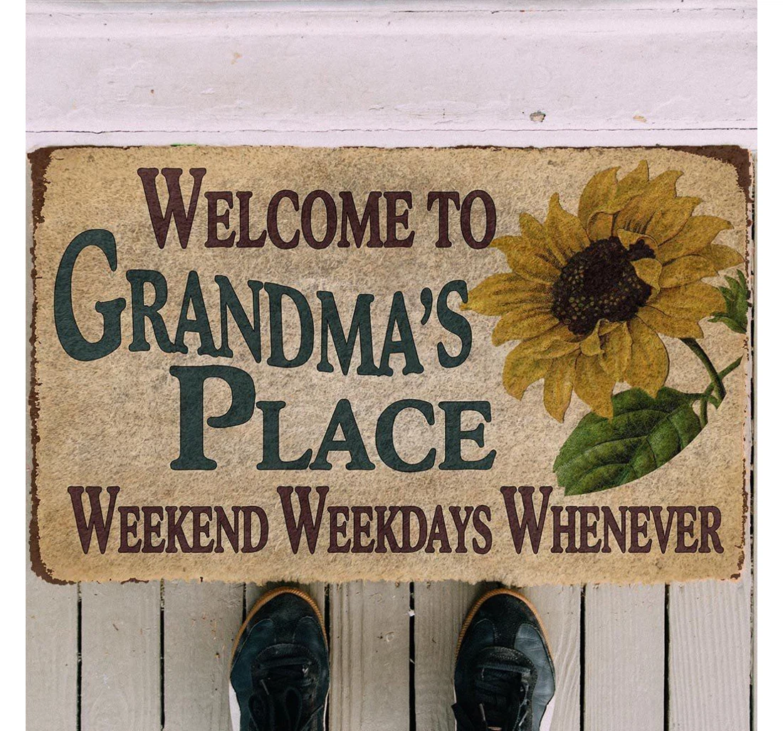 3d Happy Mothers Day Welcome To Grandma's Place Custom Doormat