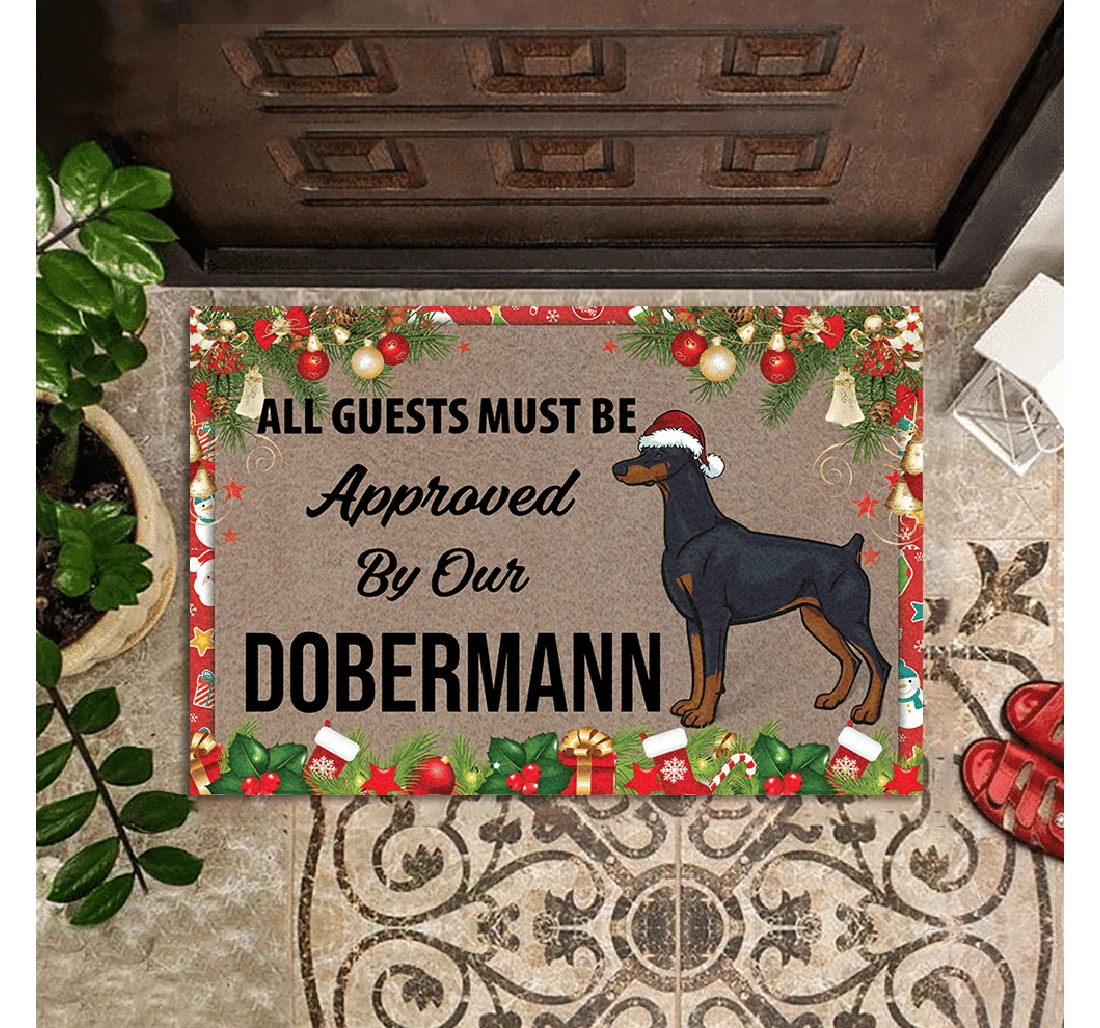 Dobermann Christmas Doormat