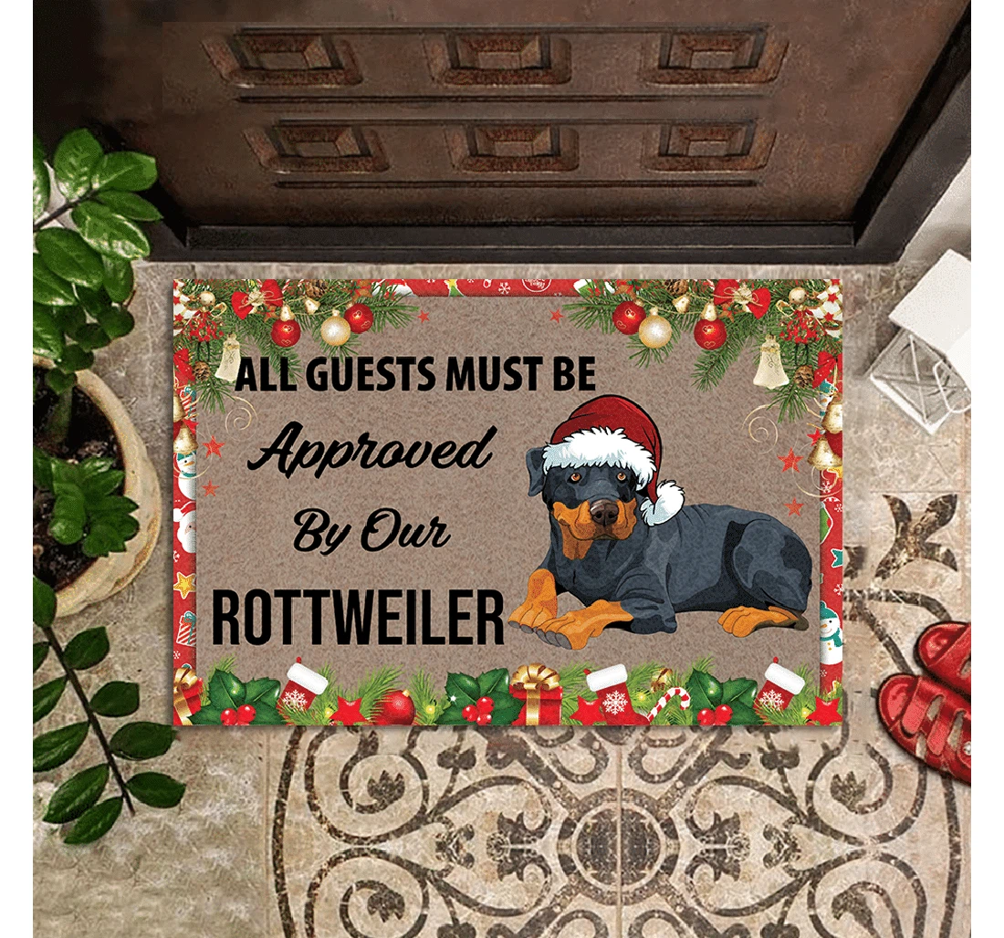 Rottweiler Christmas Doormat