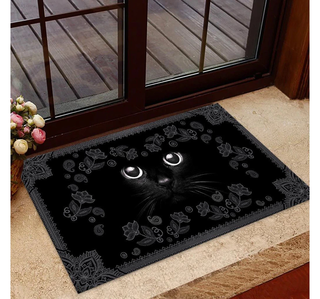 Black Cat Doormat