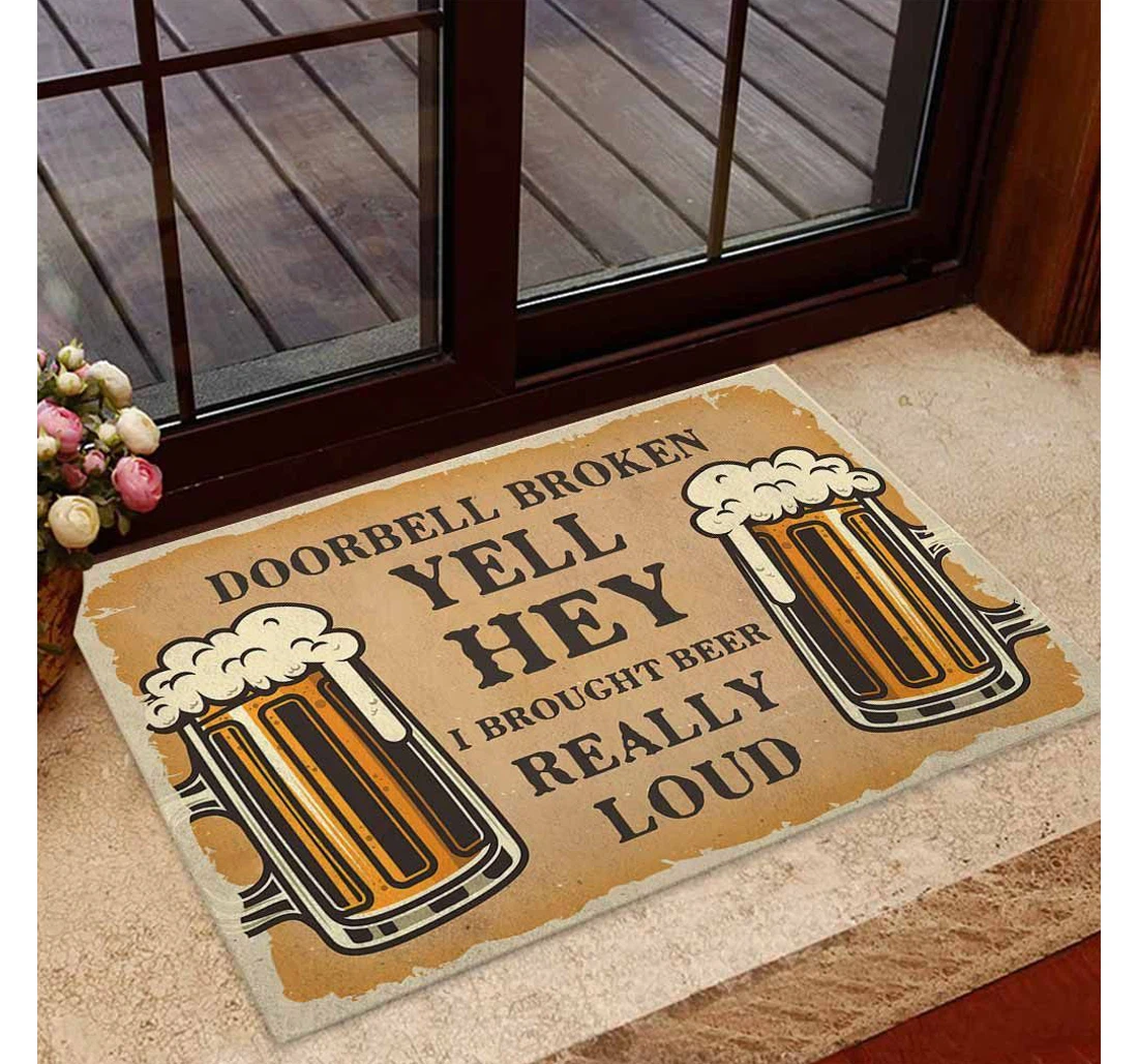 Doorbell Broken - Beer Doormat