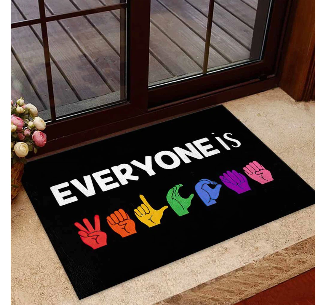 Everyone Is Welcome - American Sign Language Doormat