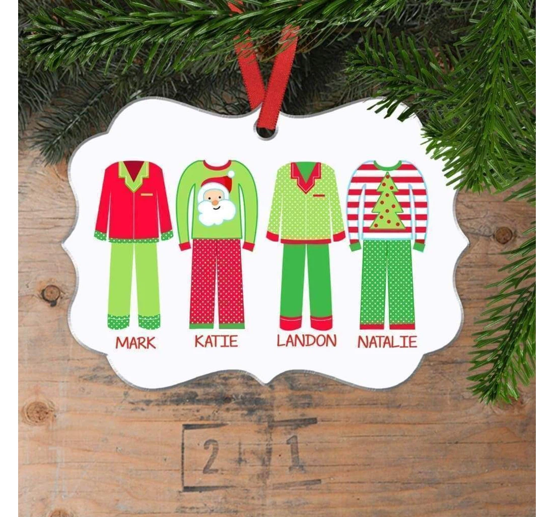 Pajama - Family Gift - Custom Name Ornament