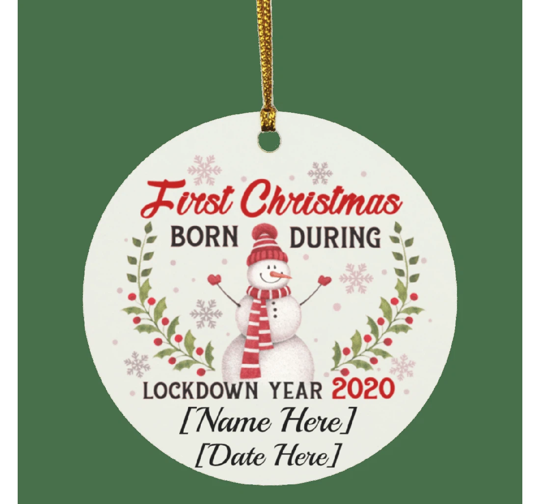 Personalized Name First Born During Lockdown Year Ornament