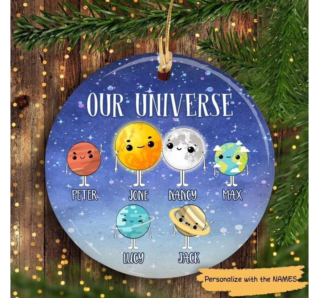 Our Universe Family Personalized Circle Ornament