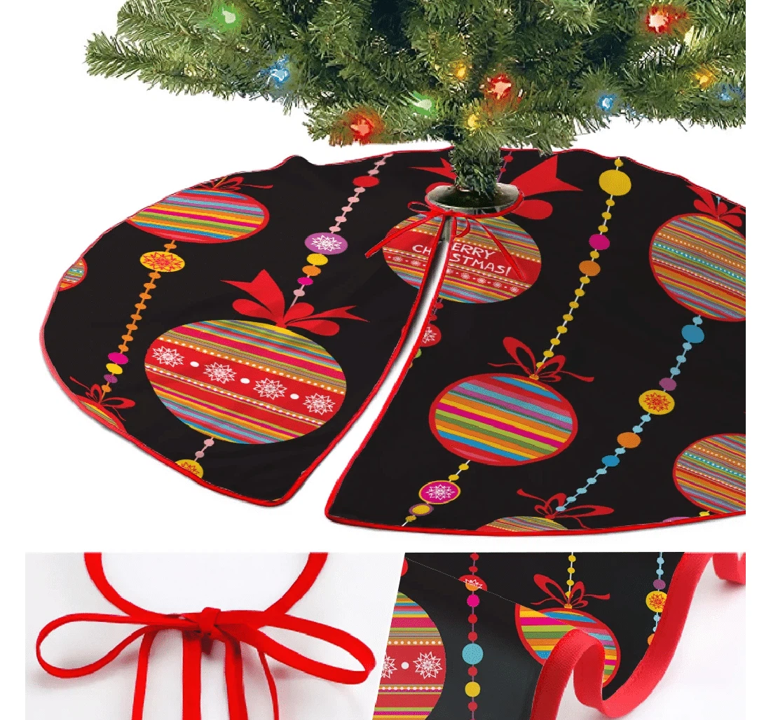 Tribal Ornaments Christmas Balls Pattern Christmas Tree Skirt Home Decor Ornament