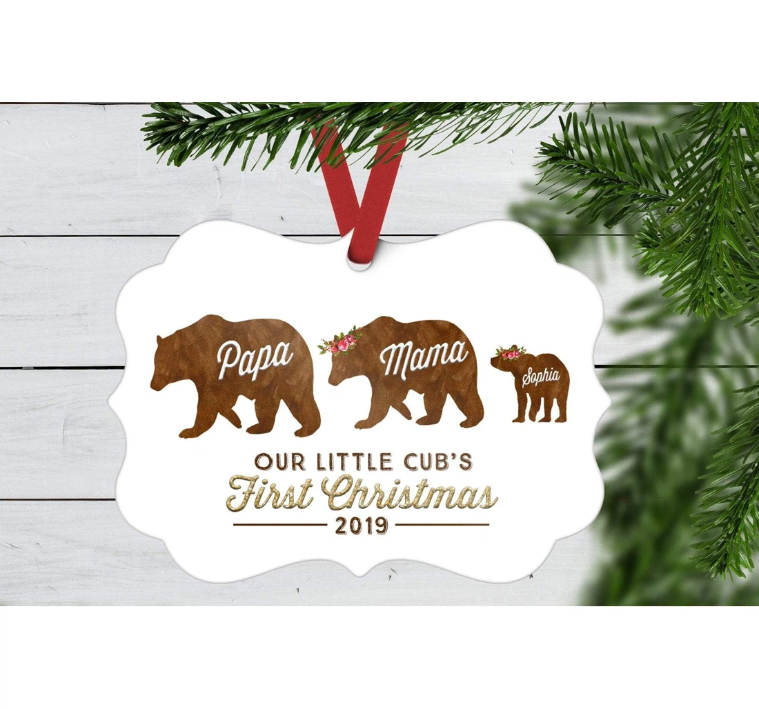 Bear Family Personalized Ornament