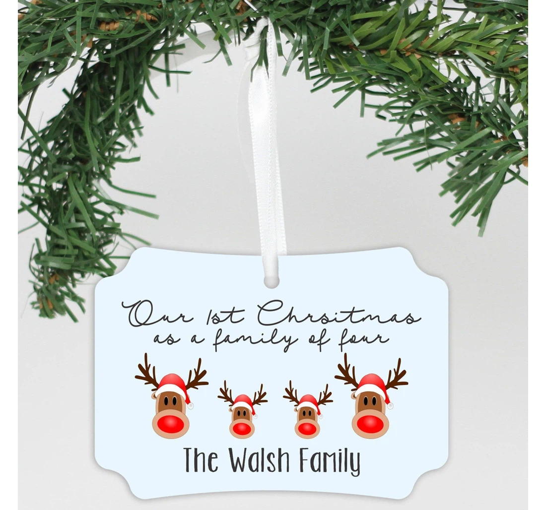 Personalized Aluminum - "the Walsh Family" Ornament