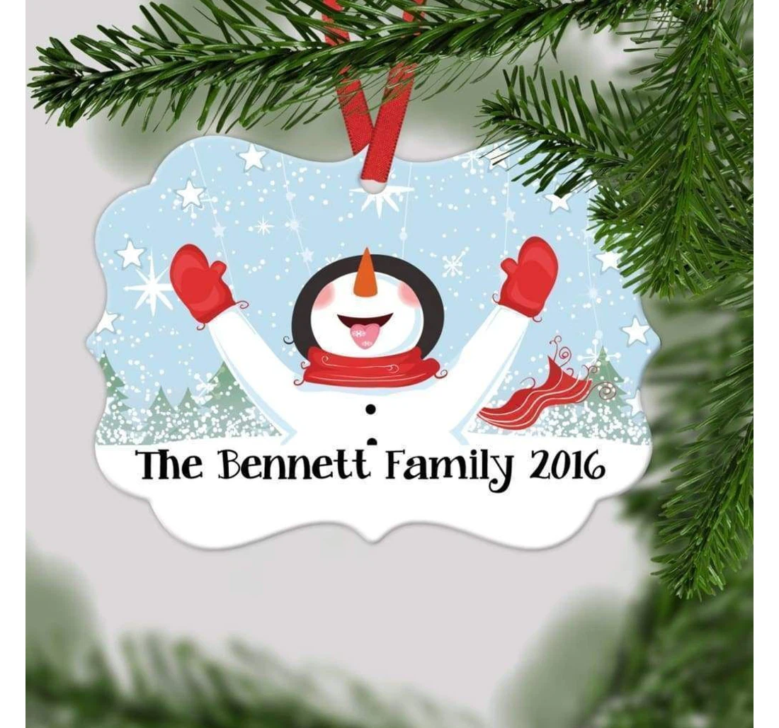 Personalized Snowman Family Gift Ornament