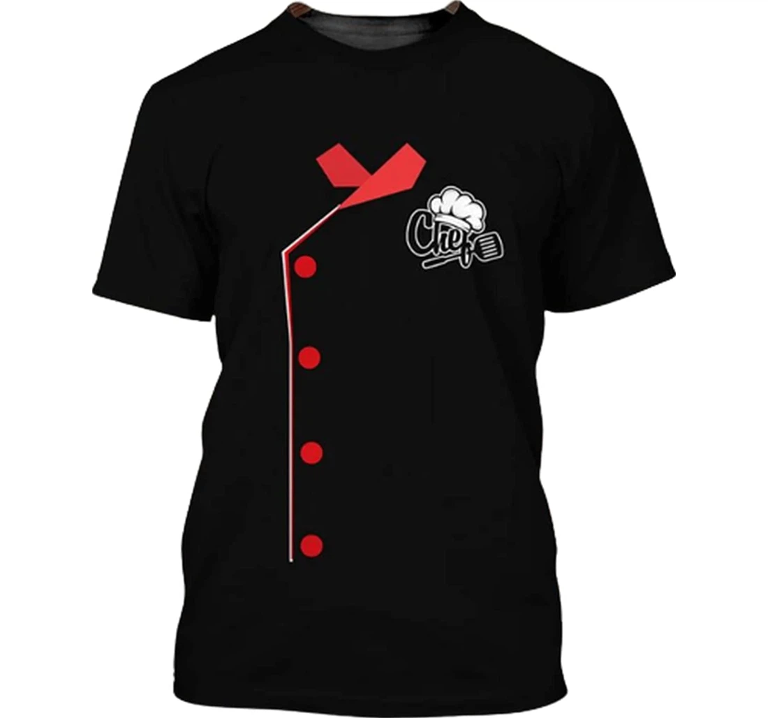 Chef Pattern Family - 3D Printed T-shirt