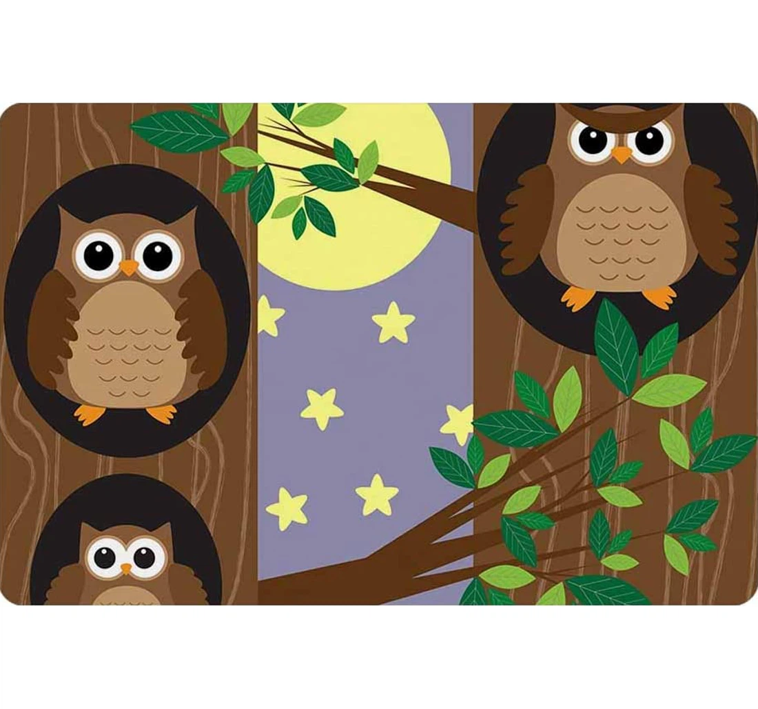 Family Owls Priting Anti-Slip, Water-Absorbent Doormat