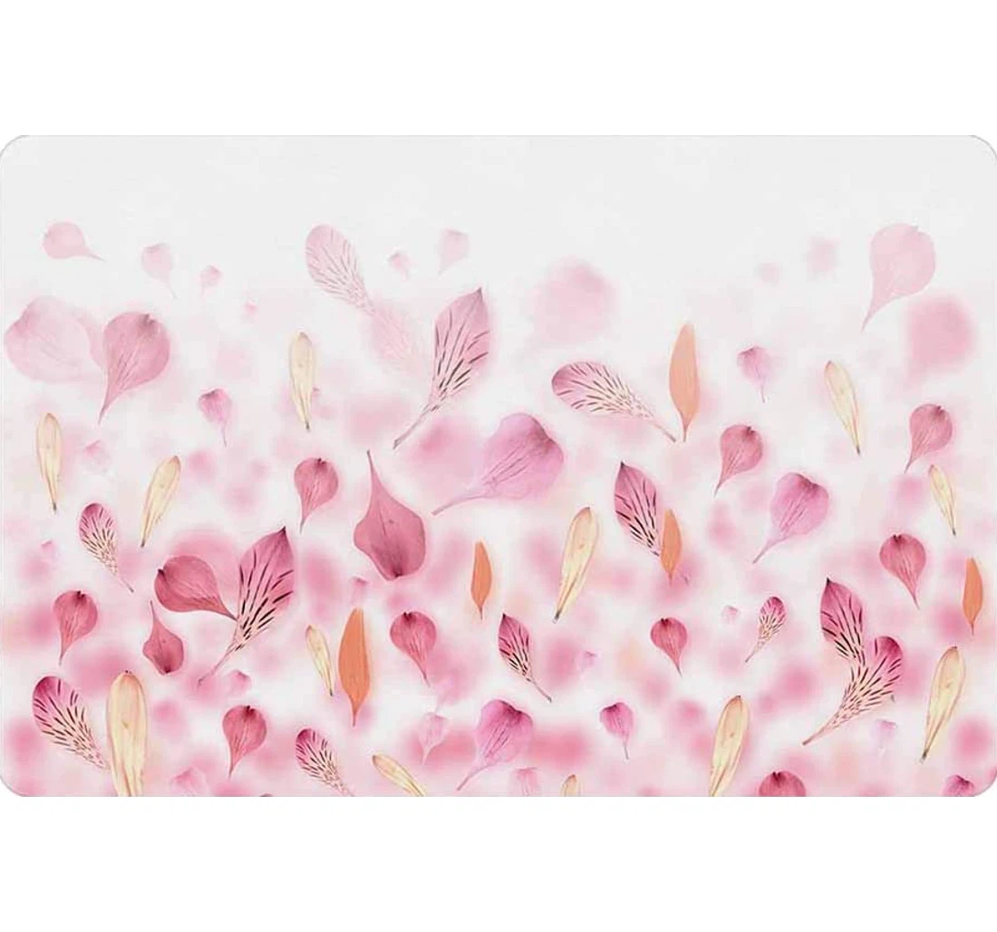 Pink And Red Flower Petals Love Valentine Mother's Day Welcome With Anti-Slip, Water-Absorbent Doormat