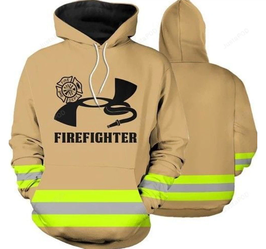 Personalized Firefighter Skull Fire Dept Firefighter Skull Fire Dept - 3D Printed Pullover Hoodie