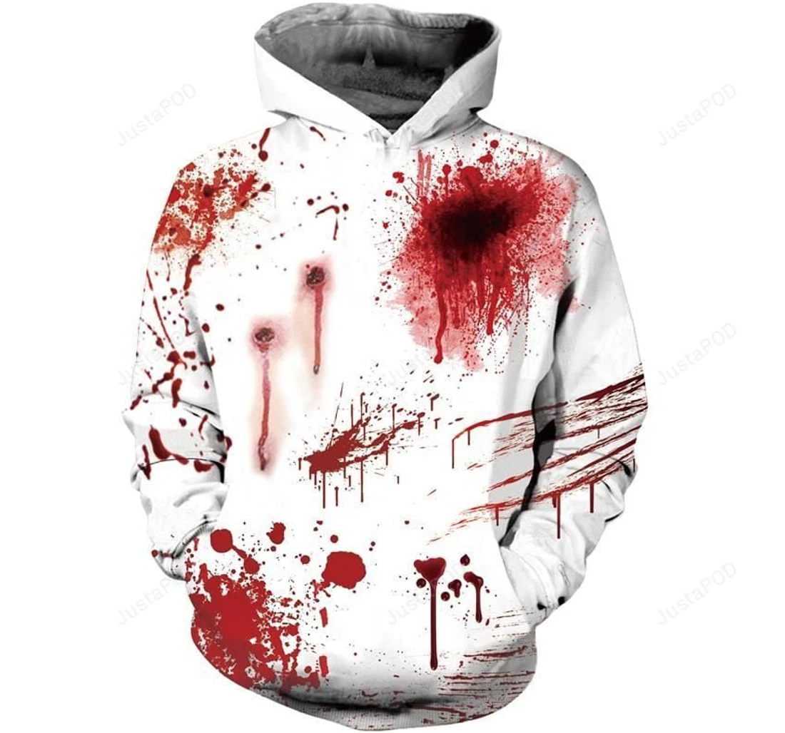 Personalized Halloween Blood Pattern Hoody - 3D Printed Pullover Hoodie
