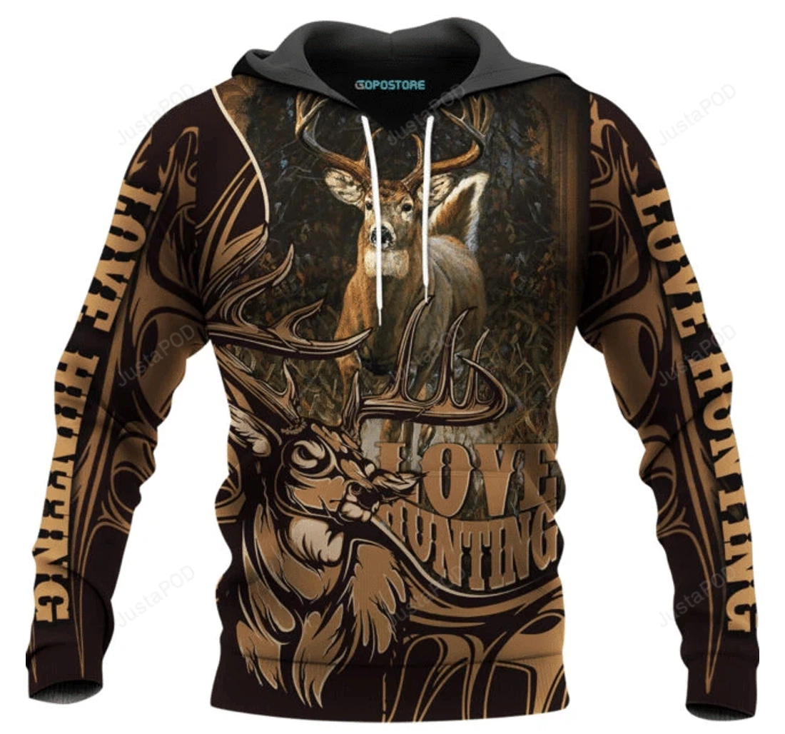 Personalized Love Hunting Up - 3D Printed Pullover Hoodie