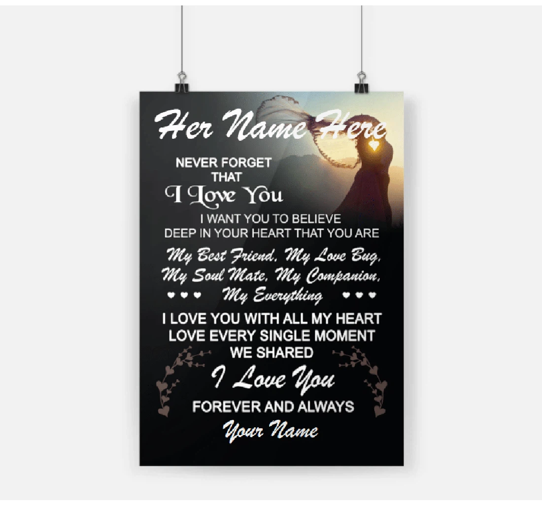 Poster, Canvas - Personalized Couple Bug You Are My Best Friend My Love Print Framed Wall Art