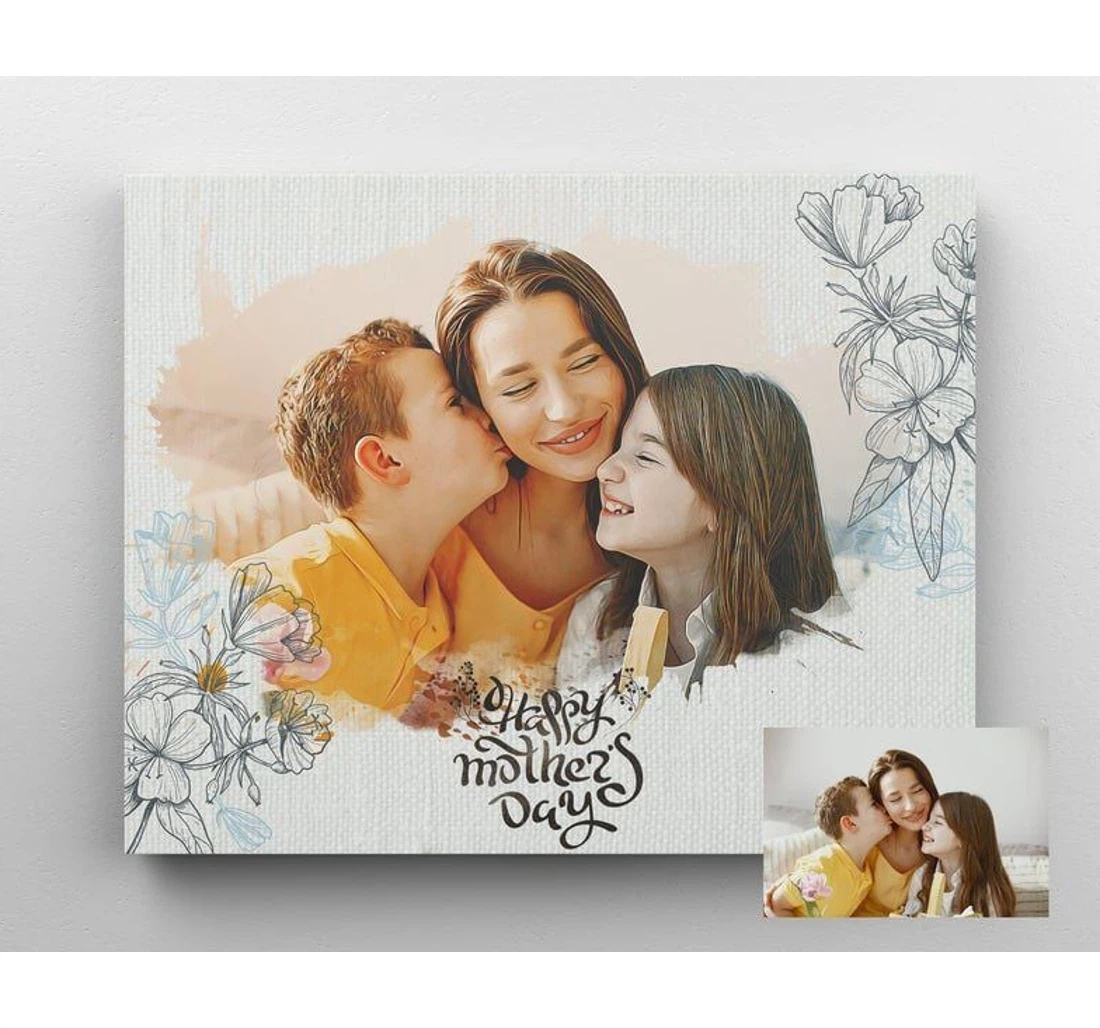 Poster, Canvas - Happy Custom Mother' Day Print Framed Wall Art