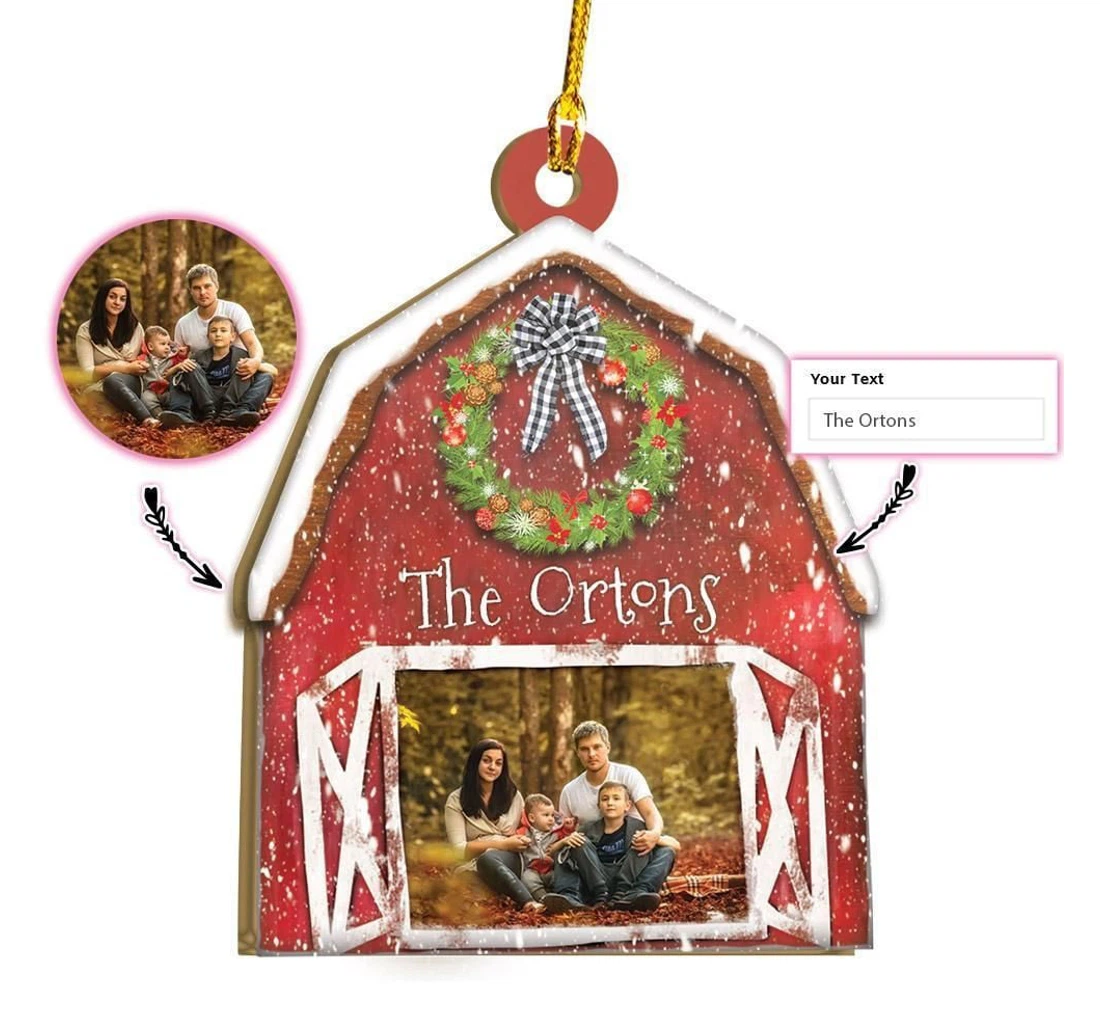 Personalized Family Barn Custom Ornament