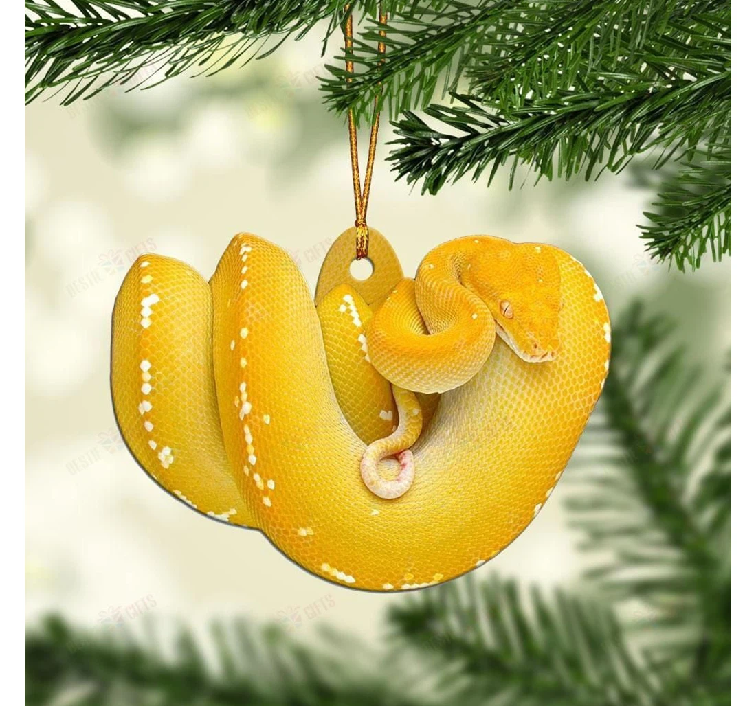 Personalized Love Pythons Mica Ornament